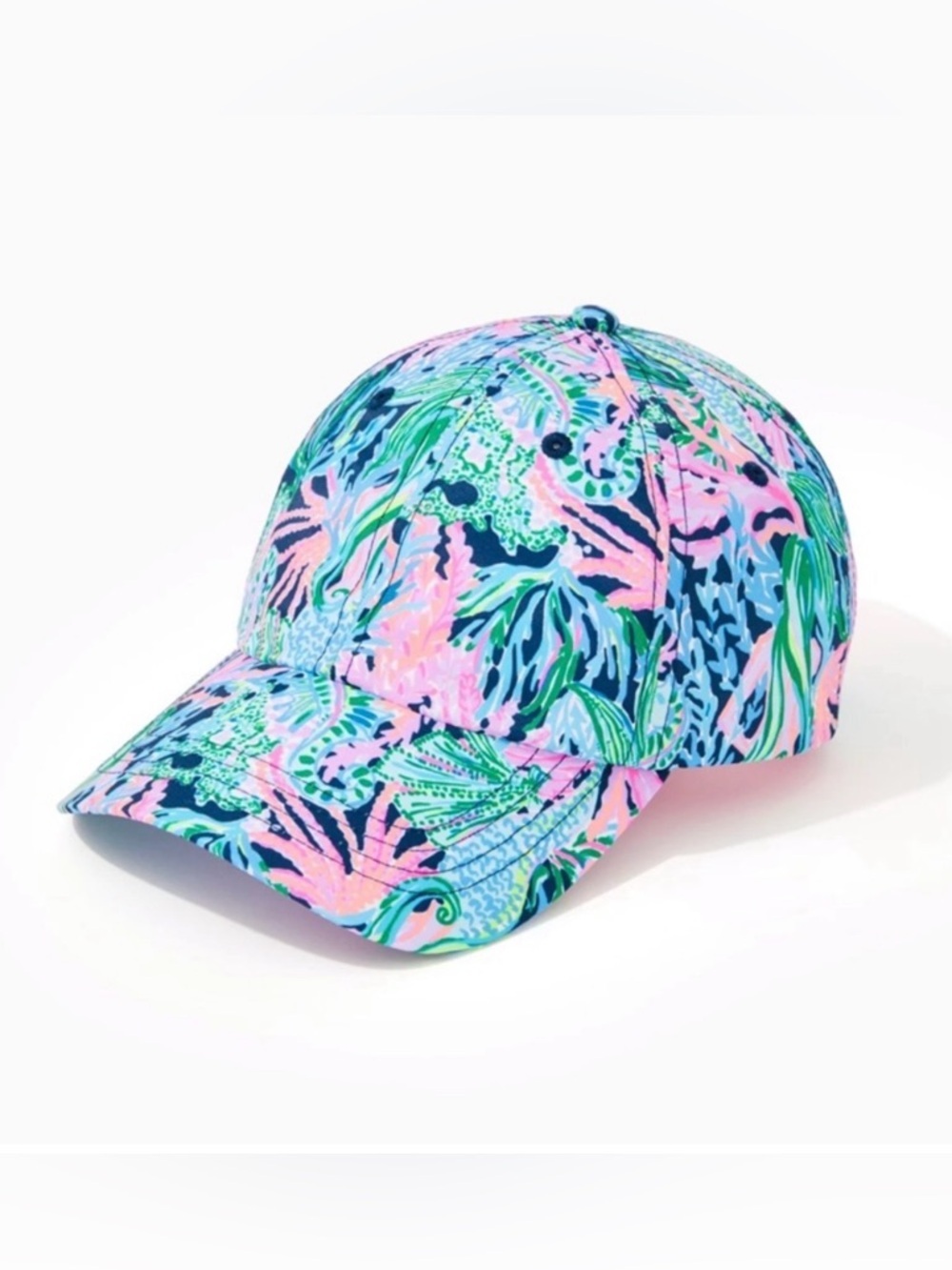 Lilly Pulitzer Run Around Hat in print Bringing Mermaid Back NWT